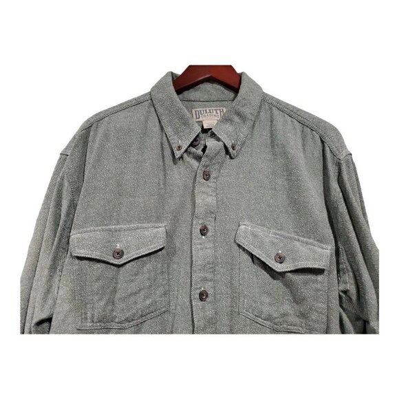 Duluth Trading Co. Men's Long-Sleeved Button-Down Green Shirt Gusseted Arm Sz LT - Picture 3 of 11